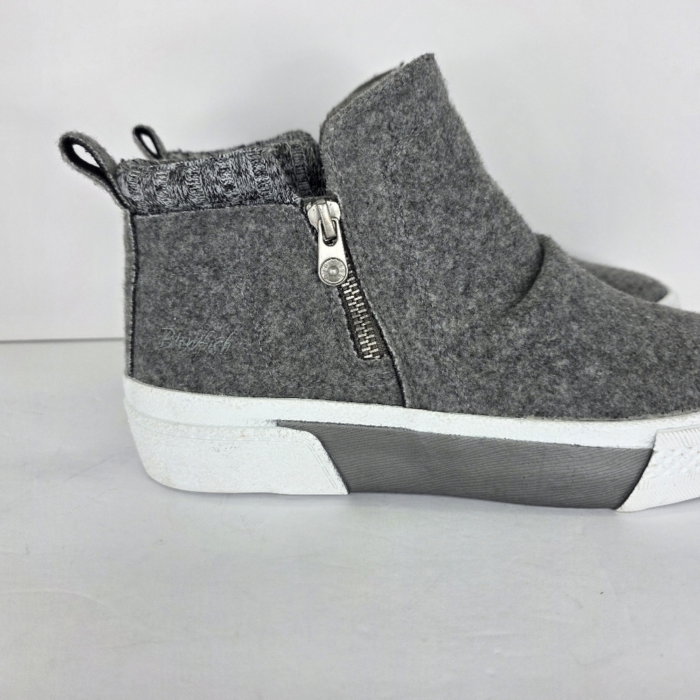 Blowfish Malibu Walkabout High-Top Sneakers Grey Flannel Zip Women's Size 7M - Picture 6 of 12